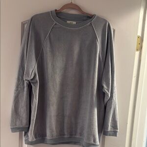 Aerie Gray Crewneck Sweater with Raglan Sleeves